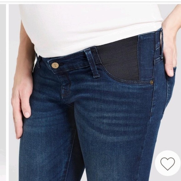 Isabel Maternity Under Belly Skinny Maternity Jeans Dark Blue Size 2 - Picture 2 of 11